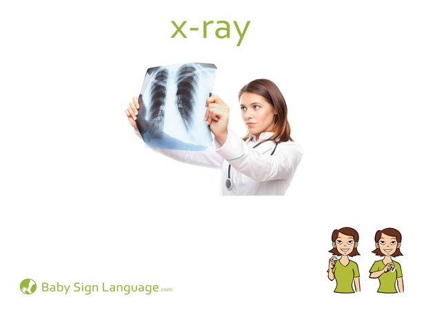 X-Ray Baby Sign Language Flash card