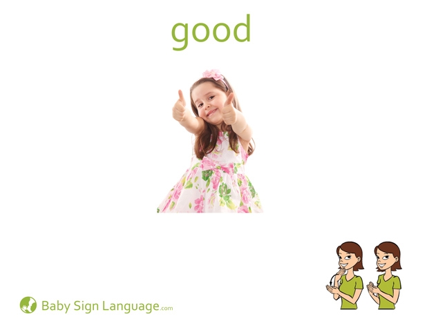 Good Baby Sign Language Flash card